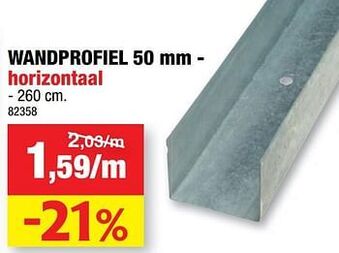 Wandprofiel horizontaal