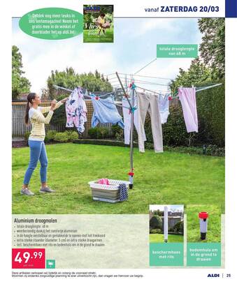 ALDI Aluminium droogmolen aanbieding