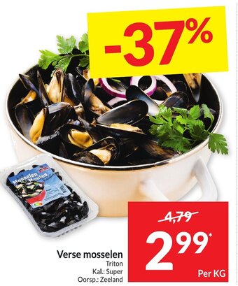 Intermarché Verse mosselen per KG aanbieding