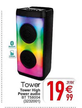Cora Tower high power audio aanbieding