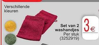 Set van 2 washandjes