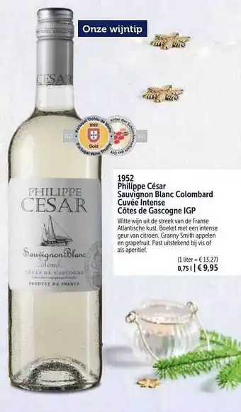 Bofrost Philippe césar sauvignon blanc colombard cuvée intense côtes de gascogne igp aanbieding