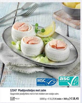 Bofrost Pladijsrolletjes met zalm aanbieding