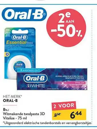 Oral-b witmakende tandpasta 3d vitalize
