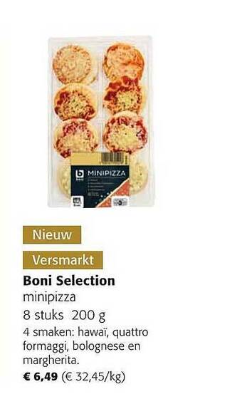 Colruyt Boni selection minipizza aanbieding