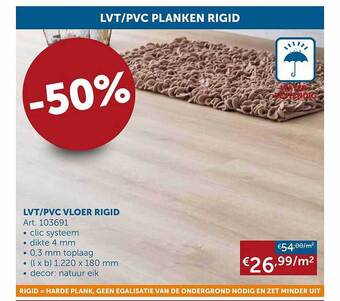 Zelfbouwmarkt Lvt-pvc vloer rigid aanbieding