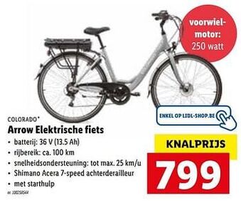 Lidl Arrow elektrische fiets aanbieding