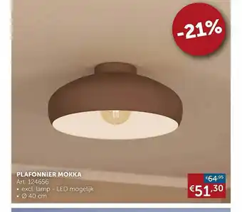 Zelfbouwmarkt Plafonnier mokka 40 cm aanbieding