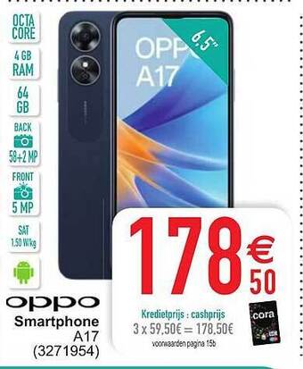 Cora Oppo smartphone a17 aanbieding