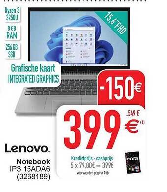 Cora Lenovo notebook aanbieding