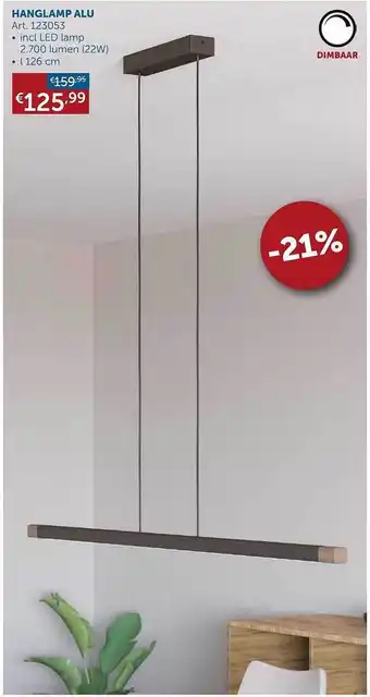 Zelfbouwmarkt Hanglamp alu aanbieding
