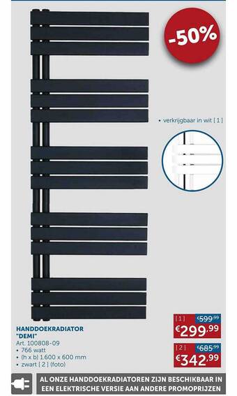Zelfbouwmarkt Handdoekradiator demi aanbieding