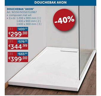 Zelfbouwmarkt Douchebak akon aanbieding