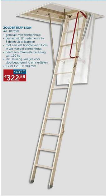 Zelfbouwmarkt Zoldertrap sion aanbieding