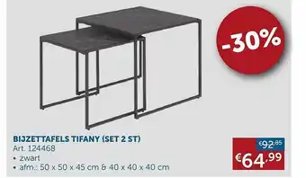 Zelfbouwmarkt Bijzettafels tifany aanbieding