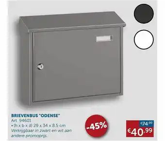 Zelfbouwmarkt Brievenbus odense aanbieding