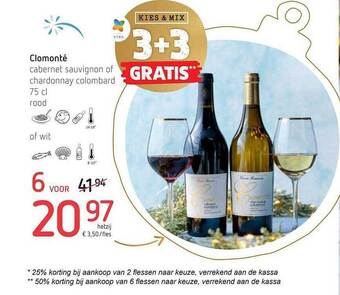 Clomonté cabernet sauvignon of chardonnay colombard