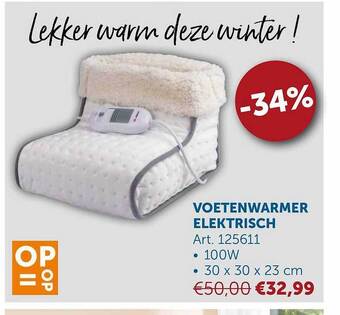 Zelfbouwmarkt Voetenwarmer elektrisch aanbieding