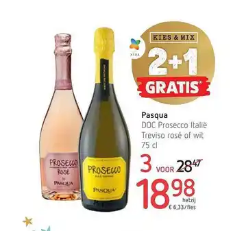 Pasqua doc prosecco italië treviso rosé of wit