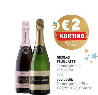 Nicolas feuillatte champagne brut of brut rosé