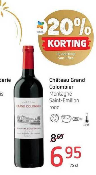 Spar Colruyt Château grand colombier montagne saint-émilion rood aanbieding