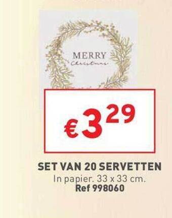 Set van 20 servetten