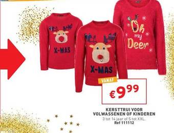 Trafic Kersttrui voor volwassenen of kinderen aanbieding