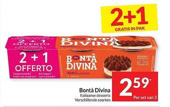 Intermarché Bontà divina italiaanse desserts aanbieding