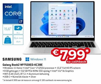 Exellent Samsung Galaxy Book2 NP750XED-KC3BE aanbieding