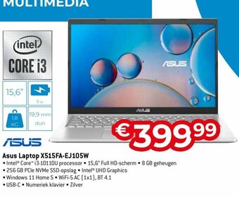 Exellent Asus Laptop X515FA-EJ105W aanbieding