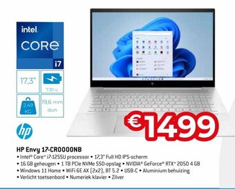 Exellent HP Envy 17-CR0000NB aanbieding