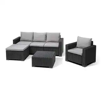 Leen Bakker Allibert loungeset moorea - 4-delig - grafiet - aanbieding