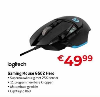 Exellent Logitech Gaming Mouse G502 Hero aanbieding