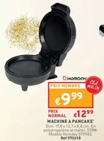 Trafic Homday Machina A Pancake aanbieding