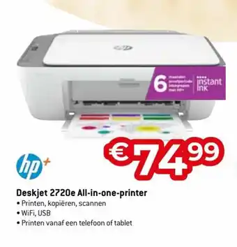 Exellent HP Deskjet 2720e All-in-one-printer aanbieding