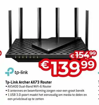 Exellent Tp-Link Archer AX73 Router aanbieding