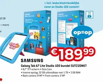 Exellent Samsung Galaxy Tub A7 Lite Studio 100 bundel SUT220NKT aanbieding