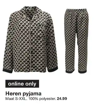 Online only Heren Pyjama Maat S-XXL