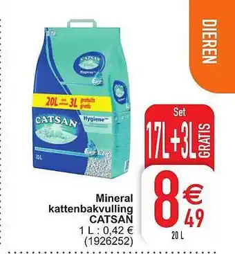 Cora Mineral kattenbakvulling catsan aanbieding
