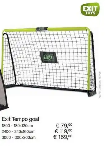 Multi bazar Exit tempo goal aanbieding