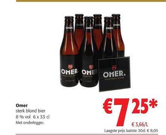 Colruyt Omer sterk blond bier aanbieding