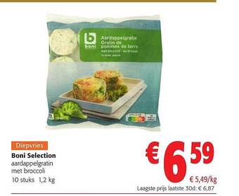 Colruyt Boni selection aardappelgratin met broccoli aanbieding