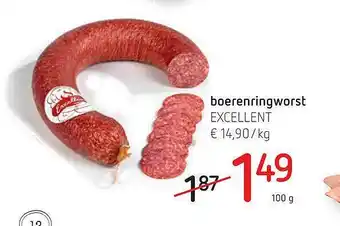 Spar Boerenringworst excellent aanbieding