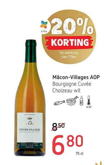 Spar Mâconvillages aop bourgogne cuvée aanbieding