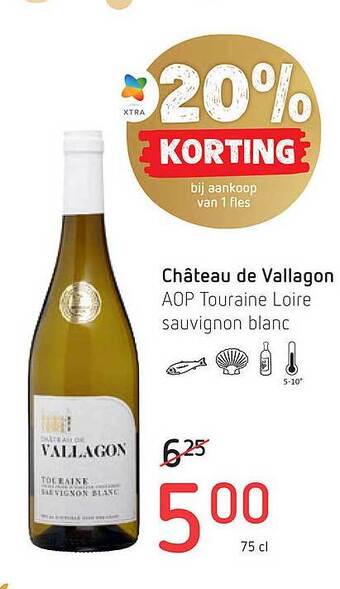 Spar Château de vallagon aop touraine loire sauvignon blanc aanbieding