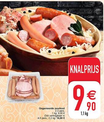 Gegarneerde zuurkool
