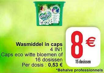 Cora Wasmiddel in caps 4 in 1 aanbieding