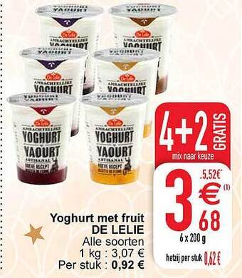 Yoghurt met fruit de lelie