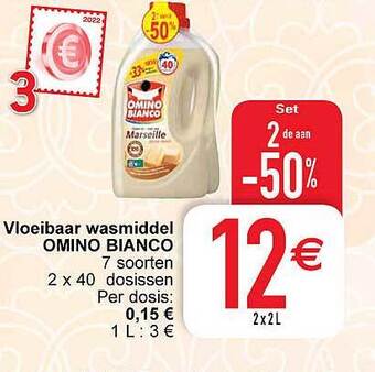 Cora Vloeibaar wasmiddel omino bianco aanbieding