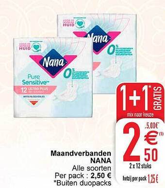 Cora Maandverbanden nana aanbieding